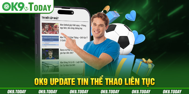OK9 update tin thể thao liên tục