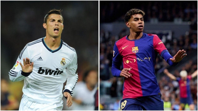 Lamine Yamal Tái Hiện Màn Ăn Mừng Kiểu Ronaldo Trước Real Madrid – Điểm Nhấn Đáng Chú Ý Cho Fan Cá Cược Tại OK9 2 Màn ăn mừng tái hiện lại động tác của CR7